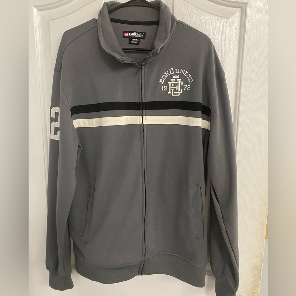 Ecko unltd Gray Men's Jacket with zipper size large